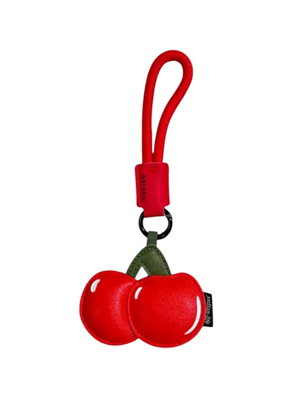 Charm – Red Cherry Leather Bag Charm / Keychain 🍒